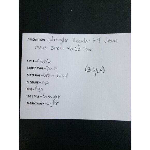 Wrangler Regular Fit Jeans Men's Size 40x32 Flex - Picture 9 of 10